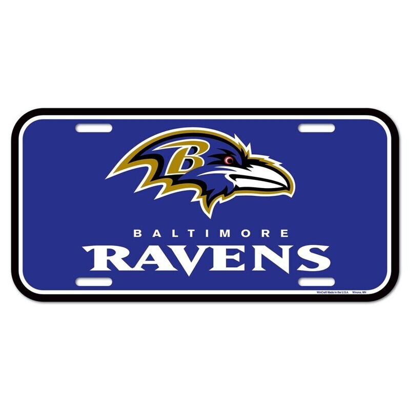 Baltimore Ravens Plastic License Plate Baltimore Ravens Plastic License Plate