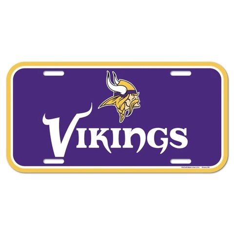 Minnesota Vikings Plastic License Plate