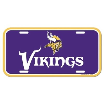Minnesota Vikings Plastic License Plate Minnesota Vikings Plastic License Plate
