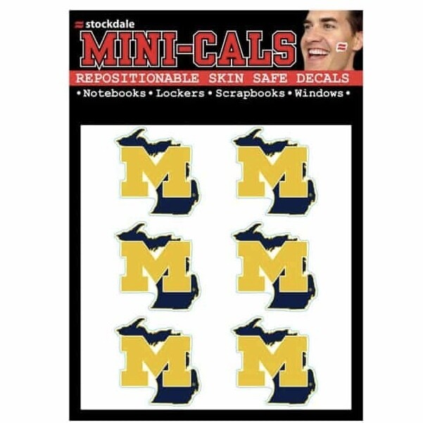 Michigan Wolverines Face-Cals Temporary Tattoos