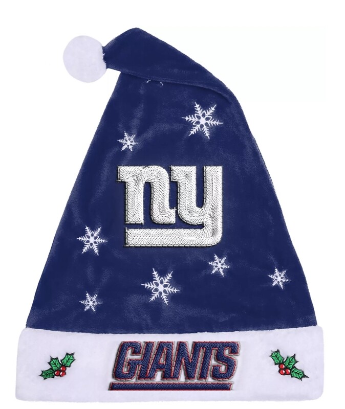 New York Giants Snowflake Santa Hat New York Giants Snowflake Santa Hat