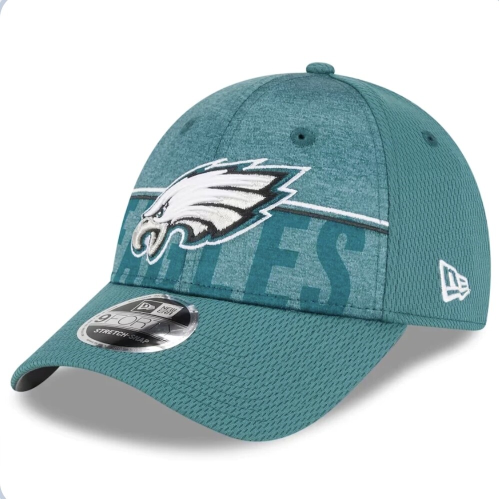 Philadelphia Eagles Youth New Era NFL Training Camp 9FORTY Stretch-Snap Hat