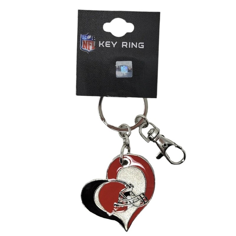 Cleveland Browns Heavyweight Heart Key Ring