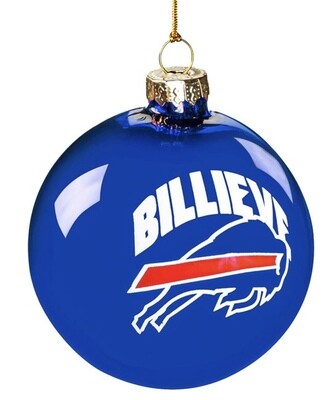 Buffalo Bills Billieve Blown Glass Ornament