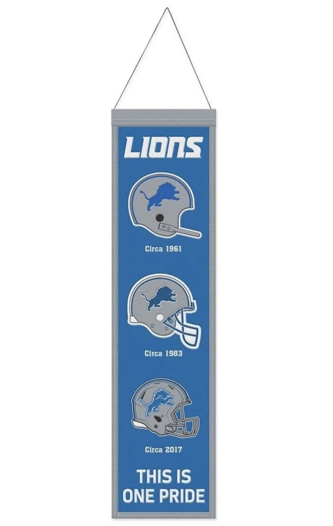Detroit Lions 8" x 32" Heritage Banner