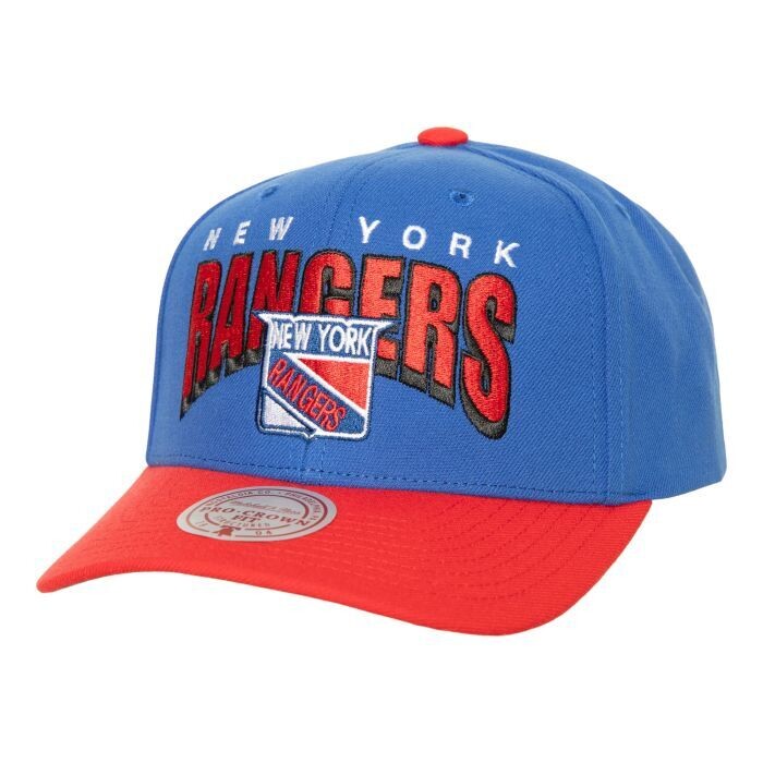 New York Rangers Men’s NHL Boom Text Pro Vintage  Mitchell & Ness Snapback Hat