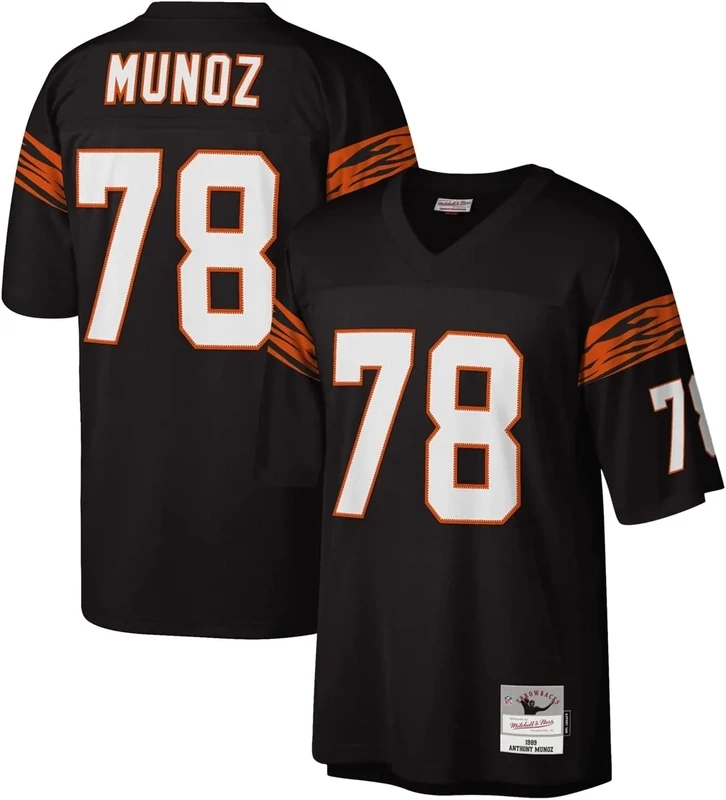 Cincinnati Bengals Anthony Munoz 1989 Men's Black Mitchell & Ness Legacy Jersey