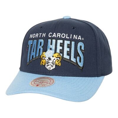 North Carolina Tar Heels Men’s NCAA Boom Text Pro Mitchell & Ness Snapback Hat