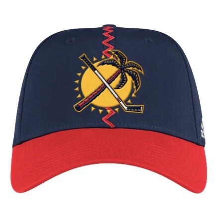 Florida Panthers Men's Navy Adidas Reverse Retro Stretch Fit Hat