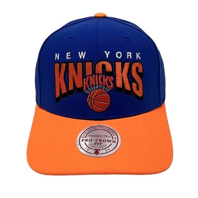 New York Knicks Men’s NBA Boom Text Pro Mitchell & Ness Snapback Hat