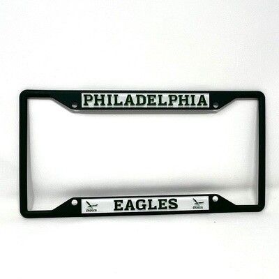 Philadelphia Eagles Retro Dark Green Chrome Metal License Plate Frame