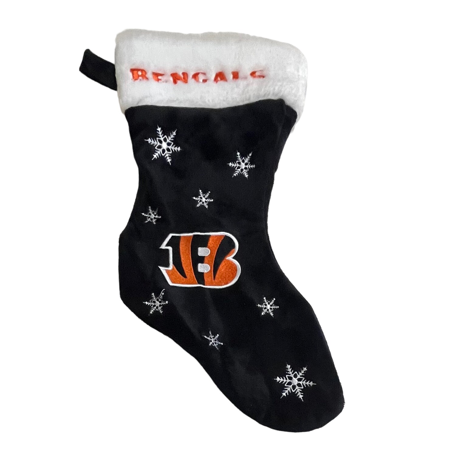 Cincinnati Bengals Snowflake Christmas Stocking