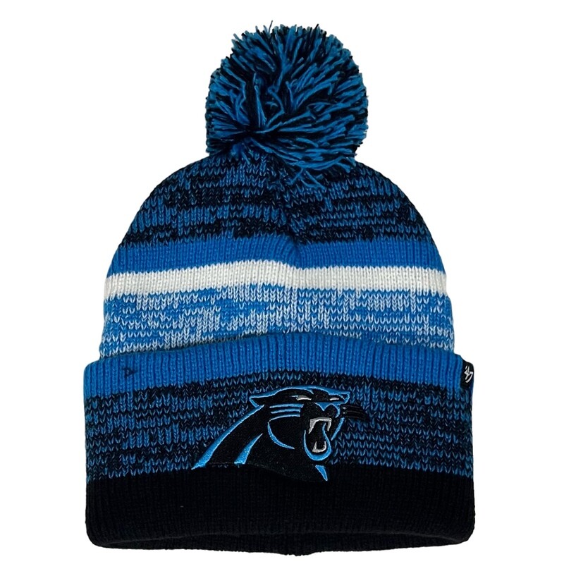 Carolina Panthers Men's 47 Brand Cuffed Pom Knit Hat