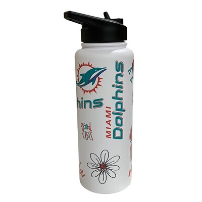 Miami Dolphins 34oz Native Quencher Bottle