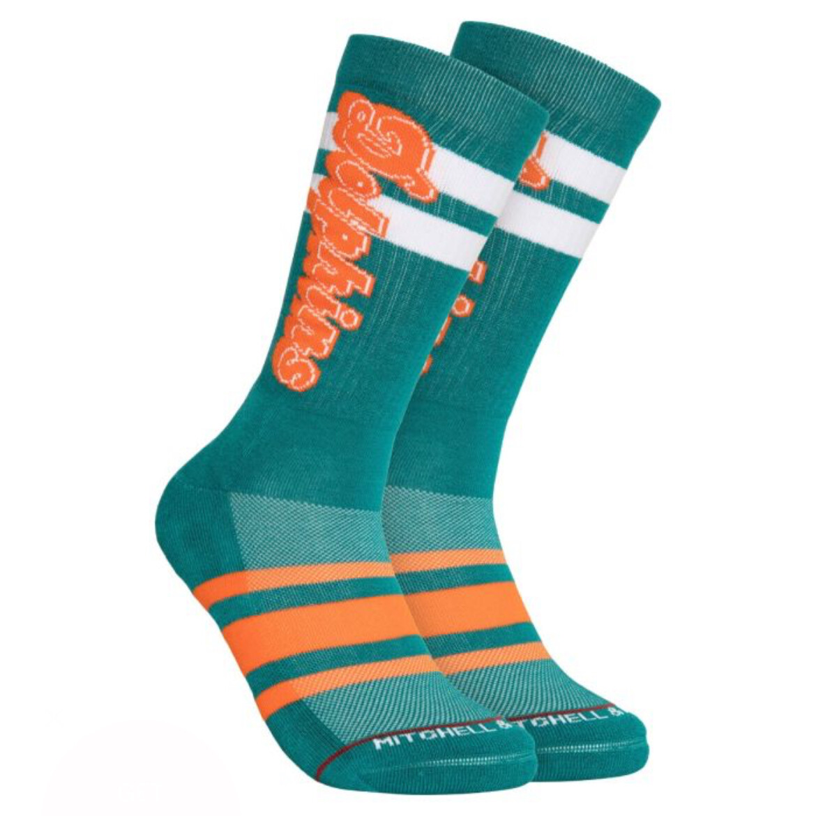 Miami Dolphins Men’s Lateral Crew Socks