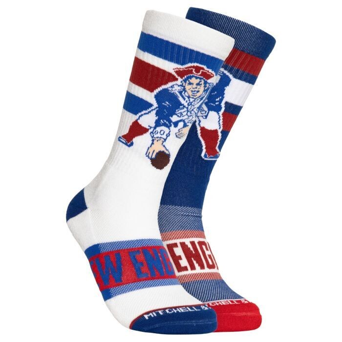 New England Patriots Men’s Hail Mary Crew Socks