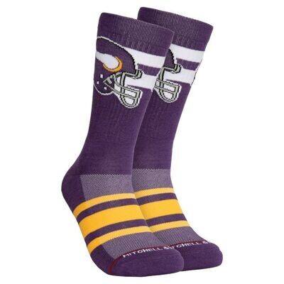 Minnesota Vikings Men’s Lateral Crew Socks