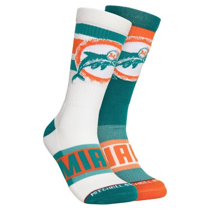 Miami Dolphins Men’s Hail Mary Crew Socks