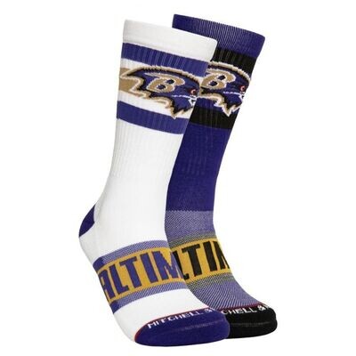 Baltimore Ravens Men’s Hail Mary Crew Socks