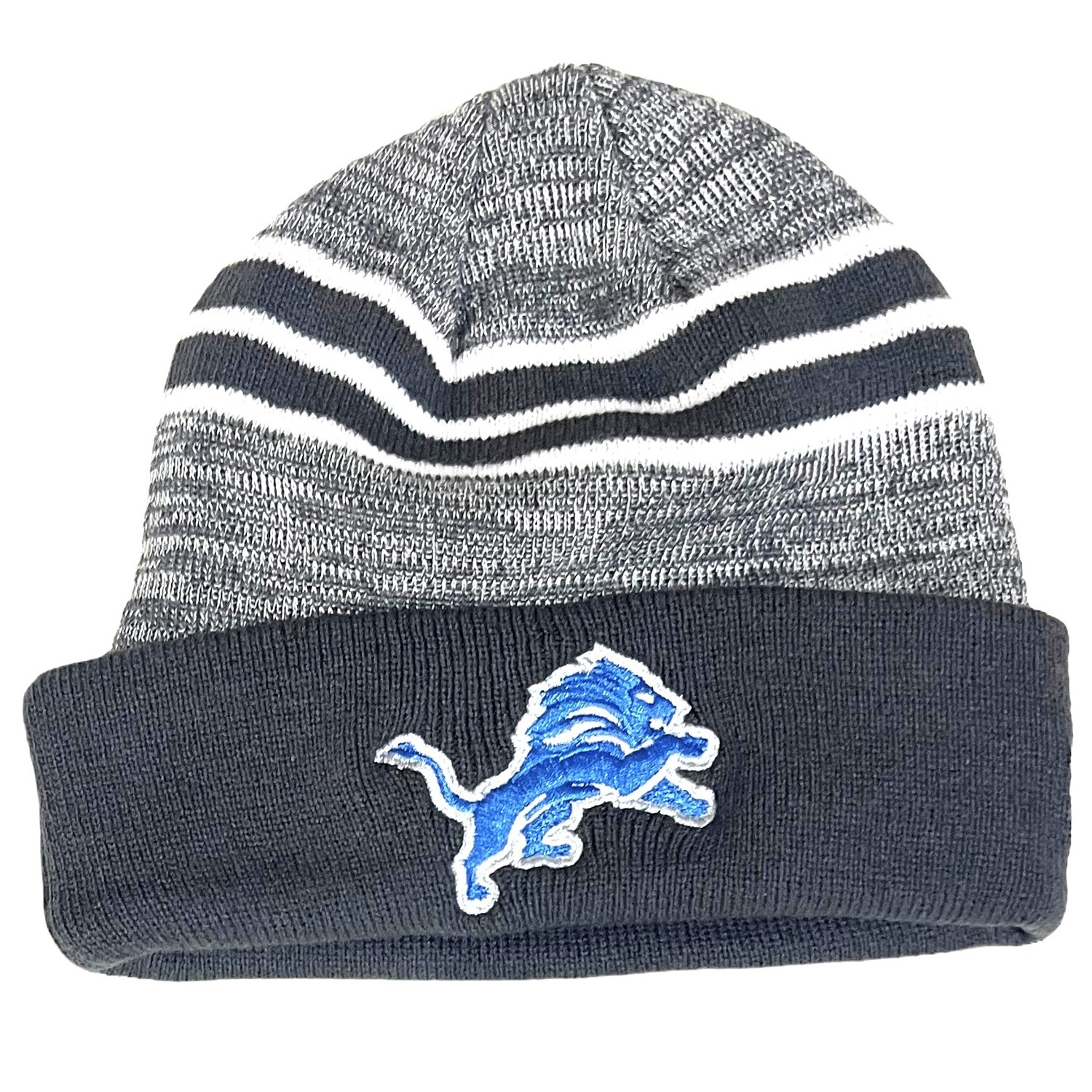 Detroit Lions Men's Gray New Era Cuffed Knit Hat