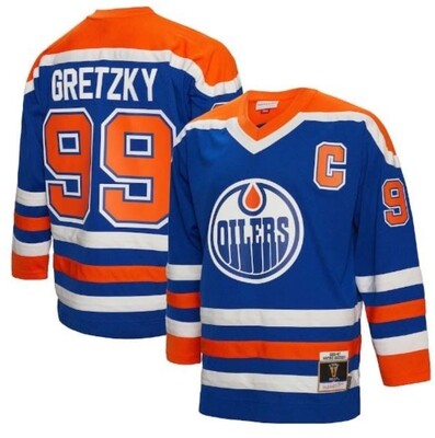 Edmonton Oilers Wayne Gretzky 1986-87 Men’s Blue Mitchell & Ness Blue Line Player Jersey
