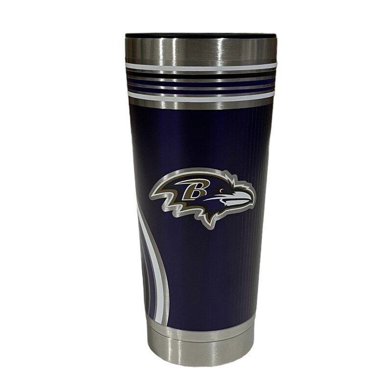 Baltimore Ravens 18oz Stainless Steel Travel Tumbler