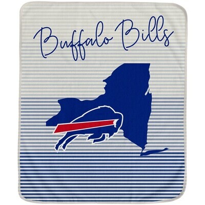 Buffalo Bills 60'' x 70'' Ultra Fleece State Stripe Plush Blanket
