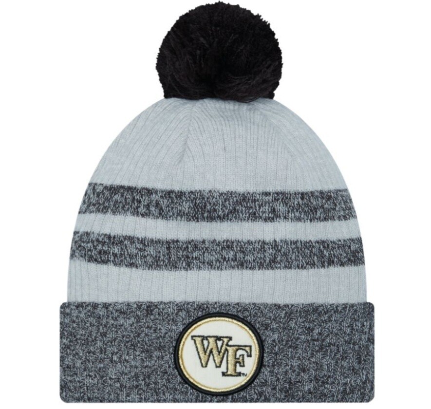 Wake Forest Demon Deacons Men's New Era Cuffed Pom Knit Hat