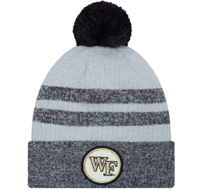 Wake Forest Demon Deacons Men's New Era Cuffed Pom Knit Hat