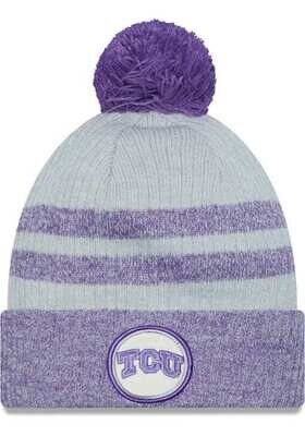 TCU Horned Frogs Men’s Patch Cuffed Pom Knit Hat TCU Horned Frogs Men’s Patch Cuffed Pom Knit Hat