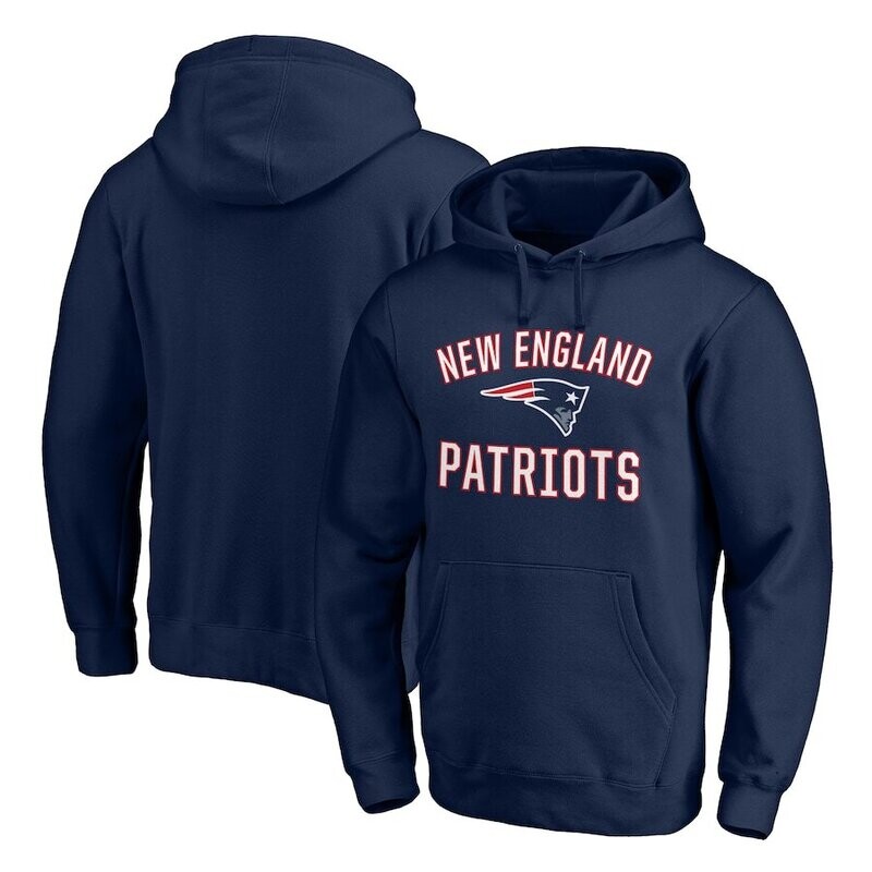 New England Patriots Men’s Fanatics Branded Navy Victory Arch Team Fitted Pullover Hoodie