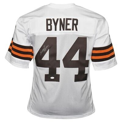Cleveland Pro Style Earnest Byner White Autographed Jersey