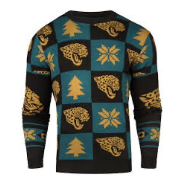 Jacksonville Jaguars Men’s Holiday Patches Ugly Christmas Sweater