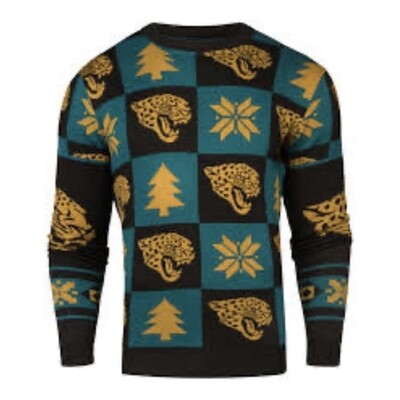 Jacksonville Jaguars Men’s Holiday Patches Ugly Christmas Sweater