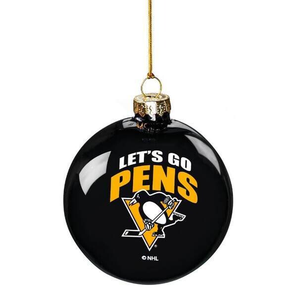 Pittsburgh Penguins Let’s Go Blown Glass Ornament Pittsburgh Penguins Let’s Go Blown Glass Ornament