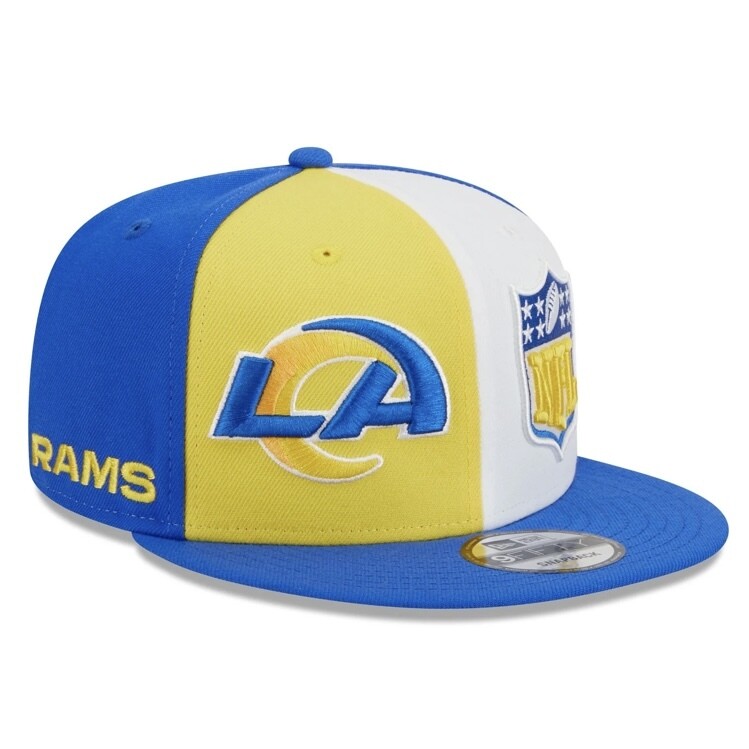 Los Angeles Rams Men’s New Era Blue/Yellow 2023 Sideline 9FIFTY Snapback Hat