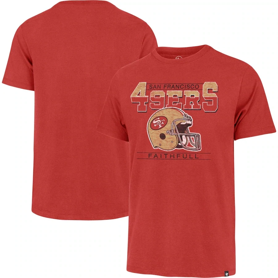 San Francisco 49ers Men’s 47 Brand Scarlet Time Lock Franklin T-Shirt