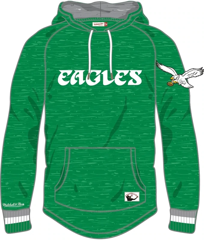 Philadelphia Eagles Men's Mitchell & Ness Legendary Slub Long-Sleeve Hoodie