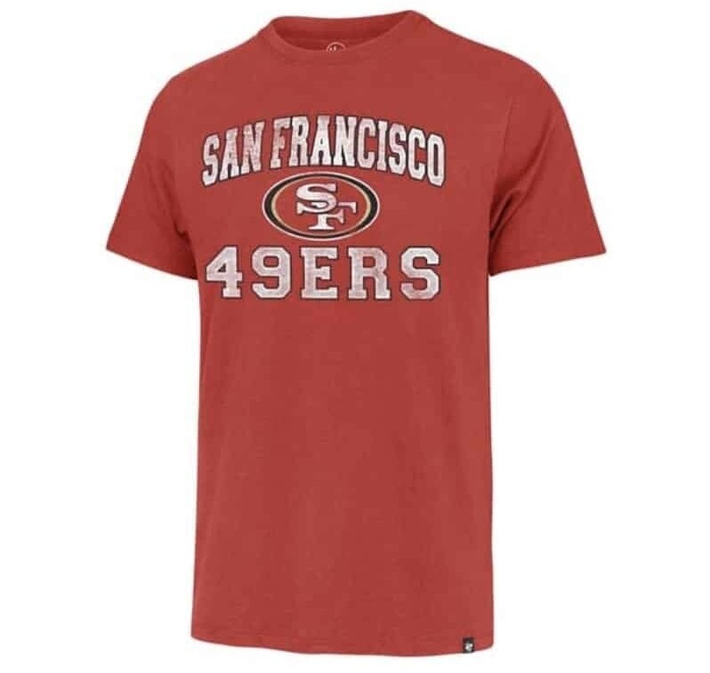 San Francisco 49ers Men’s 47 Brand Arch Franklin Racer Red T-Shirt