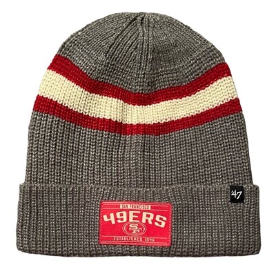 San Francisco 49ers Men’s 47 Dark Gray Cuff Knit Hat San Francisco 49ers Men’s 47 Dark Gray Cuff Knit Hat