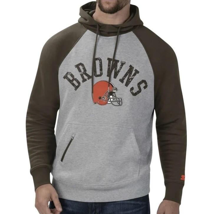 Cleveland Browns Men's Gray/Brown Starter Hoodie