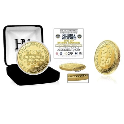 Michigan Wolverines 2023 CFP National Champions Gold Coin