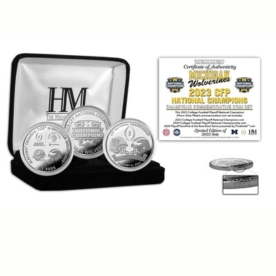 Michigan Wolverines 2023 CFP National Champions 3 Coin Silver Set