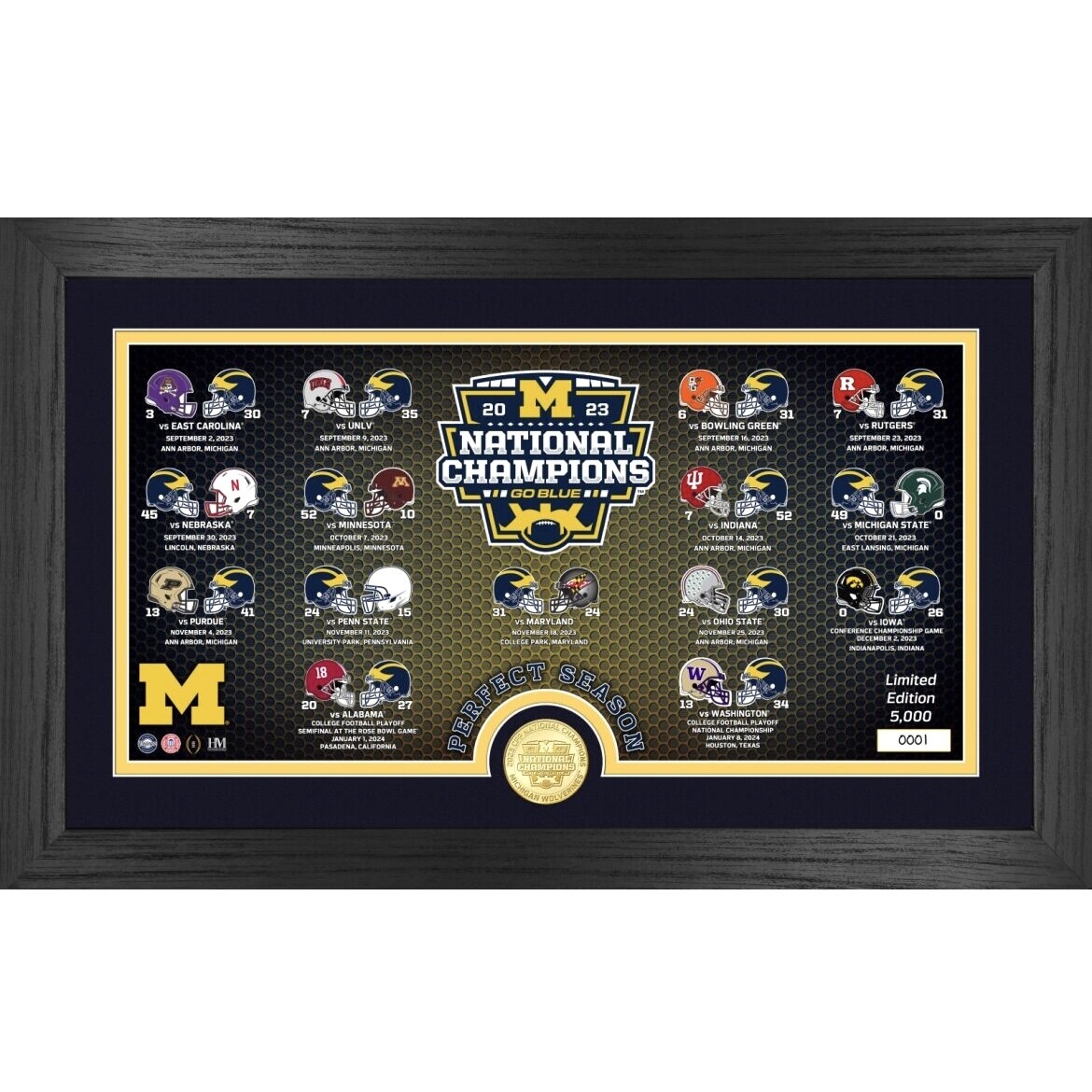 Michigan Wolverines 2023 CFP Football National Champions Season Recap Photo Mint