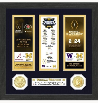 Michigan Wolverines Road to the 2023 CFP Championship Bronze Coin Photo Mint
