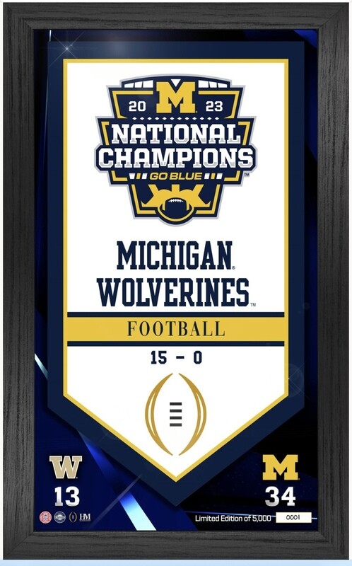 Michigan Wolverines 2023 CFP National Champions Banner Frame