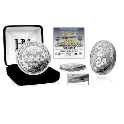 Michigan Wolverines 2023 CFP National Champions 1oz .999 Pure Silver Coin