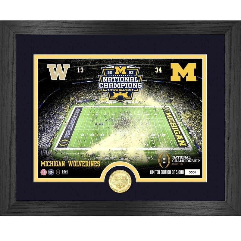 Michigan Wolverines 2023 CFP National Champions Celebration Bronze Coin Photo Mint