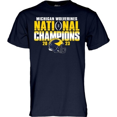 Michigan Wolverines Men's 2023 National Champions Navy Blue T-Shirt