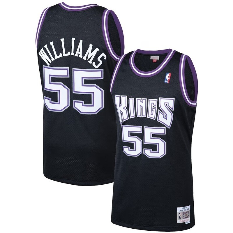 Sacramento Kings Jason Williams 2000-01 Black Mitchell & Ness Men’s Swingman Jersey